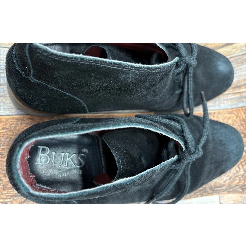 Buks by Walk-Over Mens Black Suede Chukka Desert Boots Size 10 M B01403 CCHG14